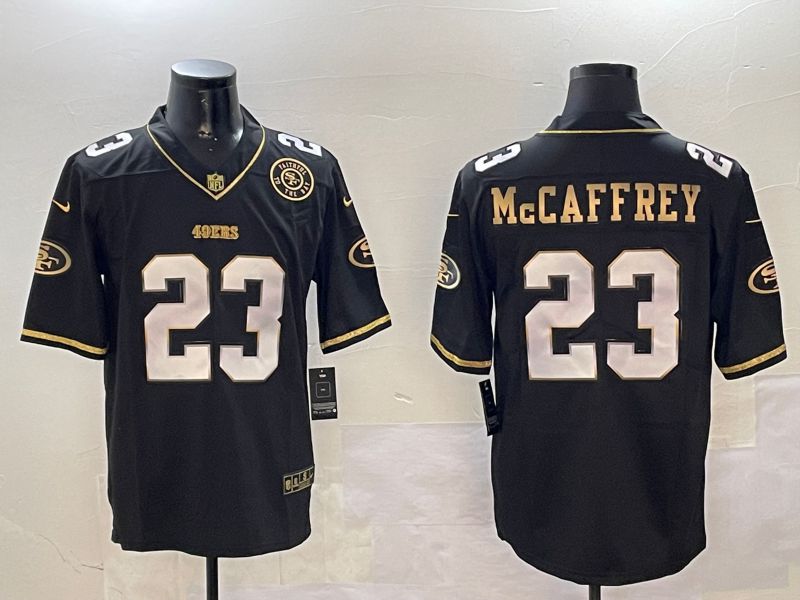 Men San Francisco 49ers #23 Mccaffrey Black Gold 2024 Nike Limited NFL Jersey style 01082->san francisco 49ers->NFL Jersey